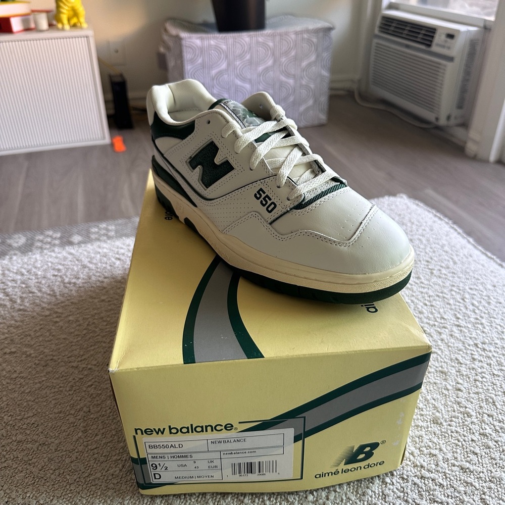 NWT New Balance 550 Aime Leon Dore - White Green - Size 9.5